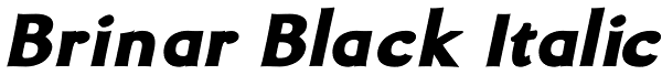 Brinar Black Italic Font