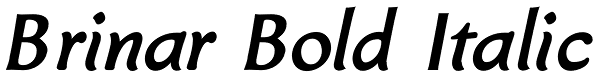 Brinar Bold Italic Font