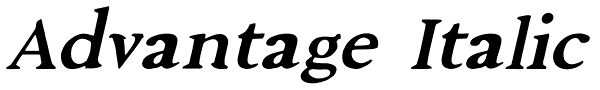 Advantage Italic Font