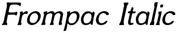 Frompac Italic Font