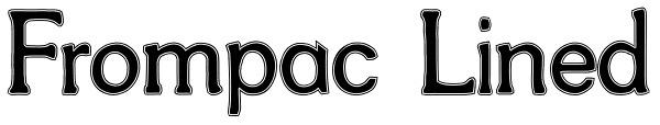 Frompac Lined Font