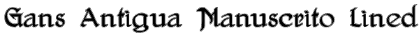 Gans Antigua Manuscrito Lined Font