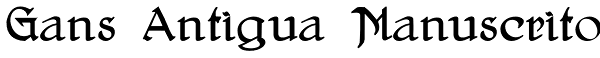 Gans Antigua Manuscrito Font