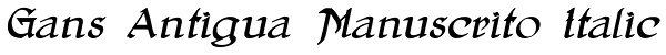 Gans Antigua Manuscrito Italic Font