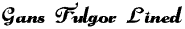 Gans Fulgor Lined Font