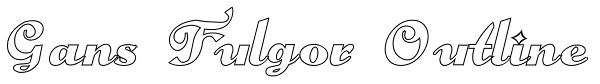 Gans Fulgor Outline Font