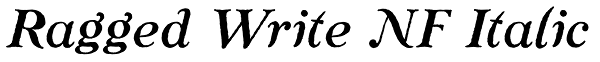 Ragged Write NF Italic Font