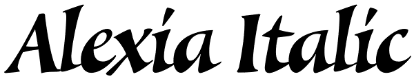 Alexia Italic Font