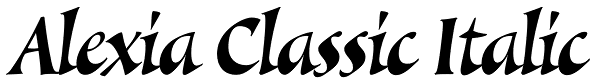 Alexia Classic Italic Font