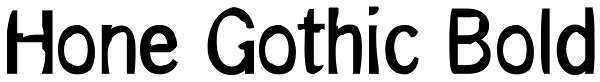 Hone Gothic Bold Font