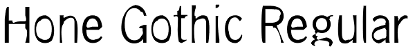 Hone Gothic Regular Font