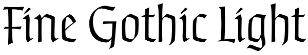 Fine Gothic Light Font