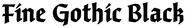 Fine Gothic Black Font