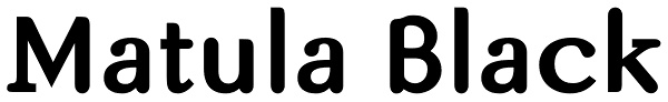 Matula Black Font