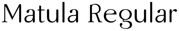 Matula Regular Font