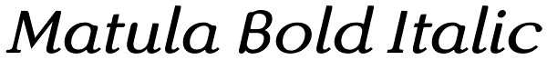 Matula Bold Italic Font