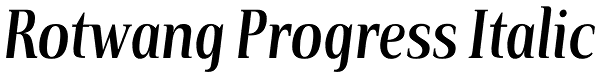 Rotwang Progress Italic Font