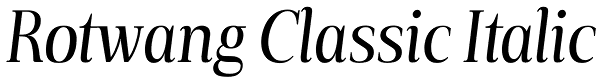 Rotwang Classic Italic Font