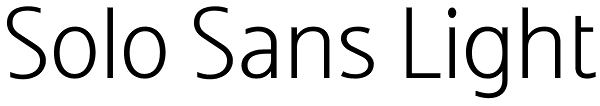 Solo Sans Light Font