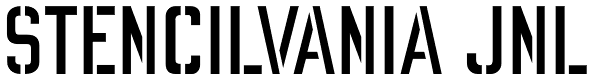 Stencilvania JNL Font