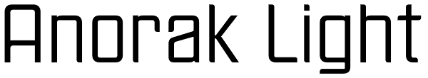 Anorak Light Font