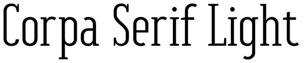 Corpa Serif Light Font