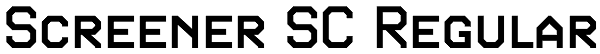 Screener SC Regular Font