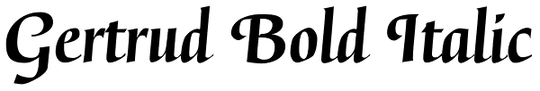 Gertrud Bold Italic Font