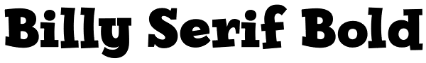 Billy Serif Bold Font