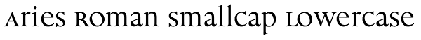 Aries Roman SmallCap LowerCase Font