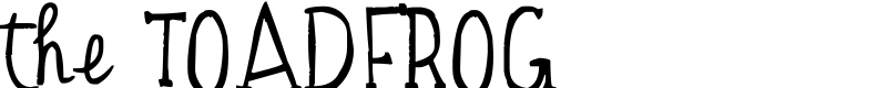 the TOADFROG Font