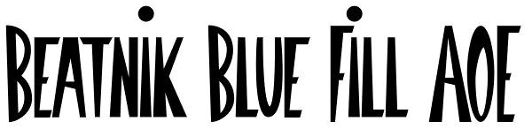 Beatnik Blue Fill AOE Font