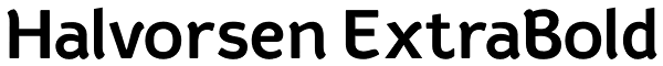 Halvorsen ExtraBold Font