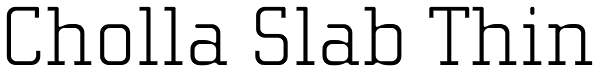 Cholla Slab Thin Font