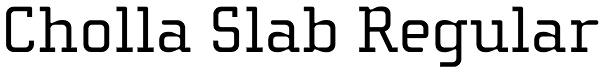 Cholla Slab Regular Font