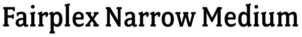 Fairplex Narrow Medium Font