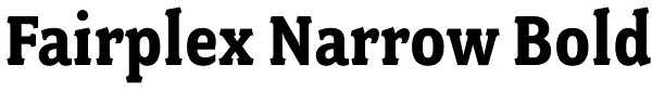 Fairplex Narrow Bold Font