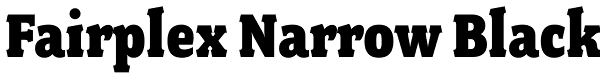 Fairplex Narrow Black Font