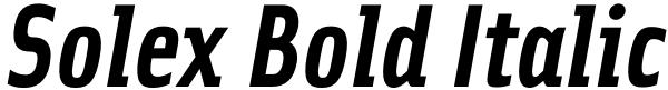 Solex Bold Italic Font