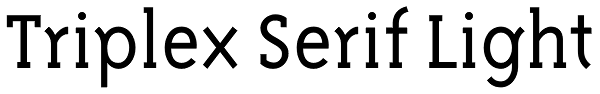 Triplex Serif Light Font