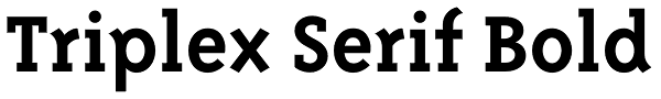 Triplex Serif Bold Font