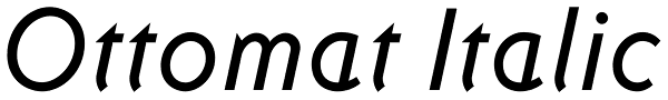Ottomat Italic Font