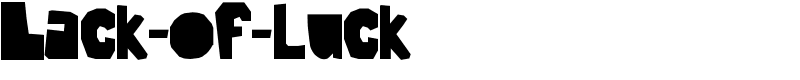 Lack-of-luck Font