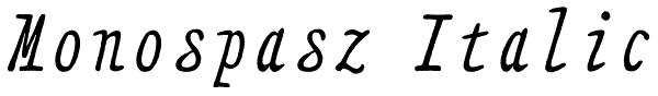 Monospasz Italic Font