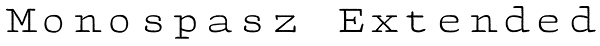 Monospasz Extended Font