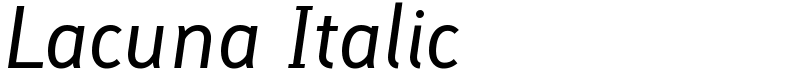 Lacuna Italic Font