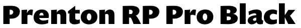 Prenton RP Pro Black Font