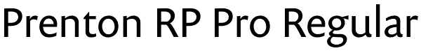 Prenton RP Pro Regular Font