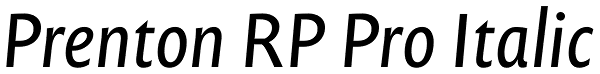 Prenton RP Pro Italic Font