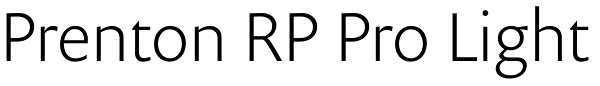 Prenton RP Pro Light Font